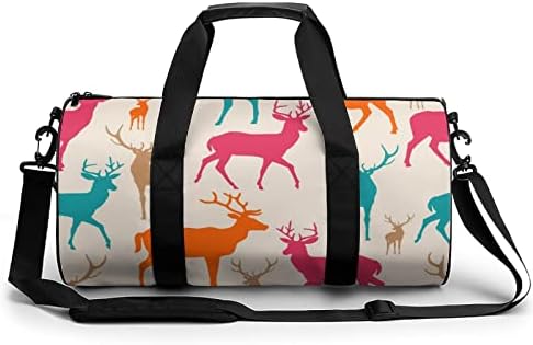 Sport Duffel Bag Sacos de ginástica esportiva de elks de elks de Natal para homens Mulheres Bolsa de ioga Bolsas de fim de semana