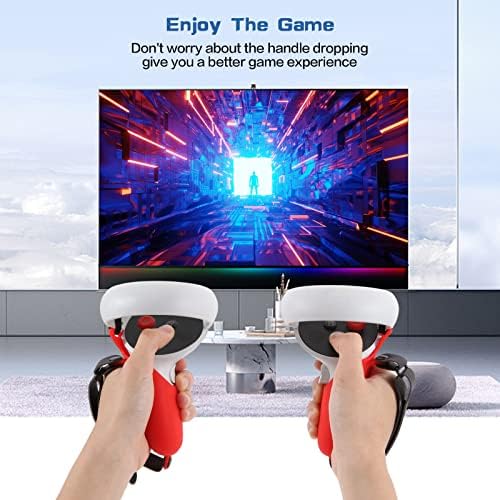 VR Touch Controller Silicone Protective Grip Tampa para Oculus Quest 2, resistente à queda e deslize, com tiras de junta