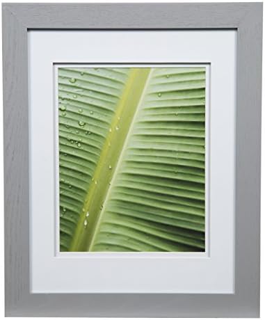 Gallery Solutions Mount Mount Double Picture Frame, 11x14 emaranhado a 8x10, cinza/branco