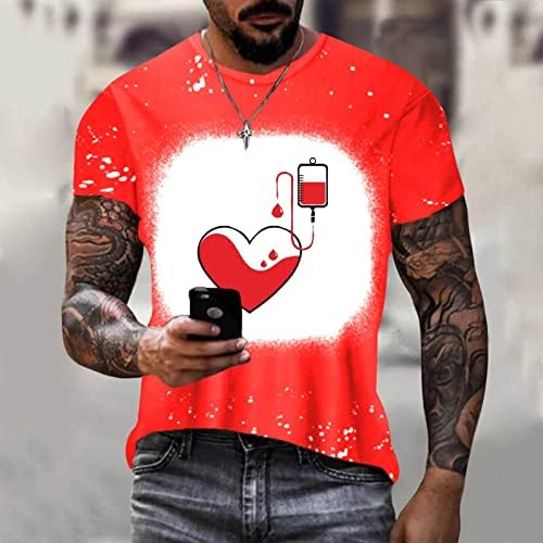 Camisa dos namorados para homens moda de batimento cardíaco tees de impressão gráfica tops de manga curta Cool Funny