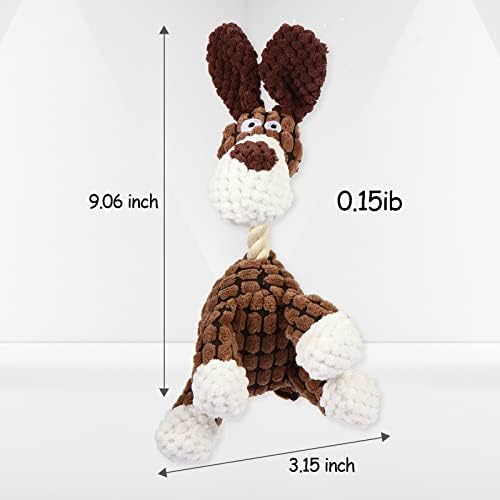 Cdetry Dog Squeaky Brinquedos, Toy de algodão para cachorro para cachorros para cães pequenos médios, brinquedos de mastigação duráveis ​​interativos com Squeaker