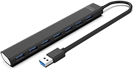 SBSNH USB 3.0 Hub USB de 7 portas de alta velocidade 5Gbps 3.0 Splitter USB-HUB para laptop e desktop