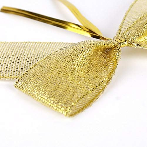 Noyi Traxd 50 PCs Torcer arcos de gravata Torção de ouro de fita de 1 polegada
