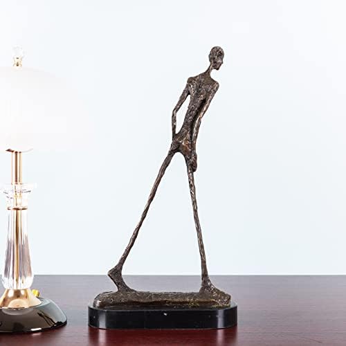 Escultura de estátua de Walking Man por Giacometti Réplica de Bronze Vintage Arte Colecionável Decoração da Casa