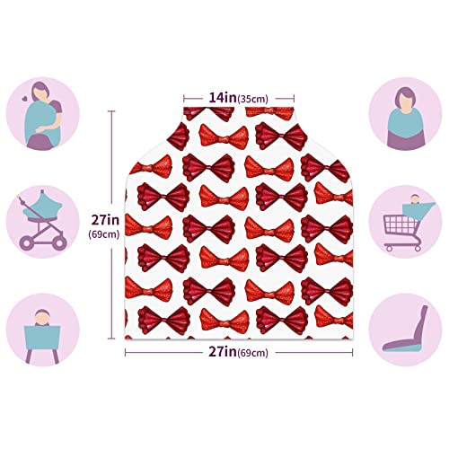 Capas de assento de carro para bebês arcos de cor vermelha Padrão de enfermagem Cobertura de enfermagem Campa de cachecol de
