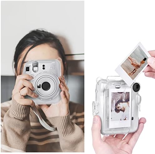 HIYQIN Instax Mini12 Case/Polaroid Mini 12 Caixa, Caso Clear Protetor para Fujifilm Instax Mini 12 Câmera Cristal Tampa dura