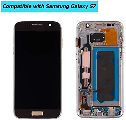 AMOLED LCD Compatível com Samsung Galaxy S7 SM-G930F SM-G930A SM-G930P, SM-G930V SM-G930T SM-G930R SM-G930F SM-G930FD LCD TOQUE