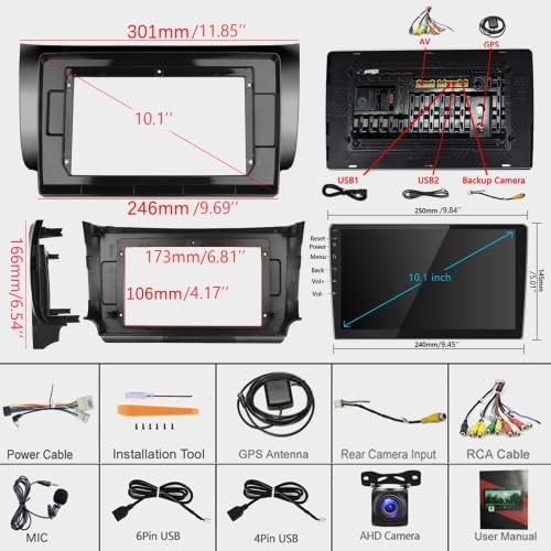 Para Nissan Sentra 2012-2017 Android Car Support Support Wireless CarPlay/Android Auto com tela sensível ao toque de 10,1 polegadas