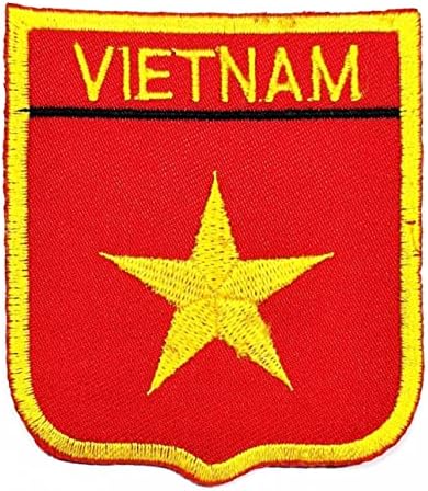 Kleenplus 2pcs. 2,6x2,3 polegadas. Flag da bandeira do Vietnã Patch Militar Tactical Flable Costume uniforme costurar ferro em patches country nacional bandeira bordada Apliques emblema