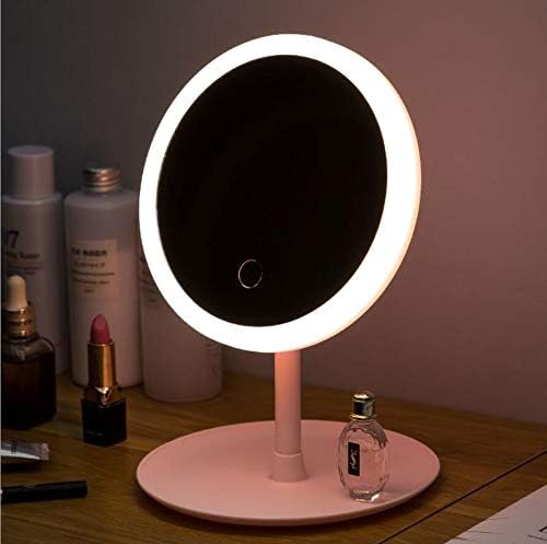 N/A LED Light Makeup espelho de armazenamento LED Mirror espelho ajustável Dimmer USB Vanidade LED espelhe espelho de mesa de mesa