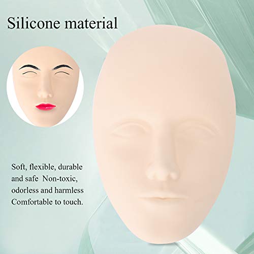 5D Silicone Tattoo Mannequin Practice Skin Head Head Makeup Microblading Treinamento