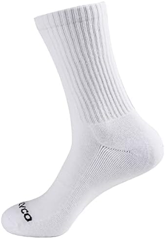 Lysa & Lyco Crew BCI Cotton Work Socks for Men Performance Performance Almofado Confortável Casual Casual Ginásio ao ar livre Travel-6