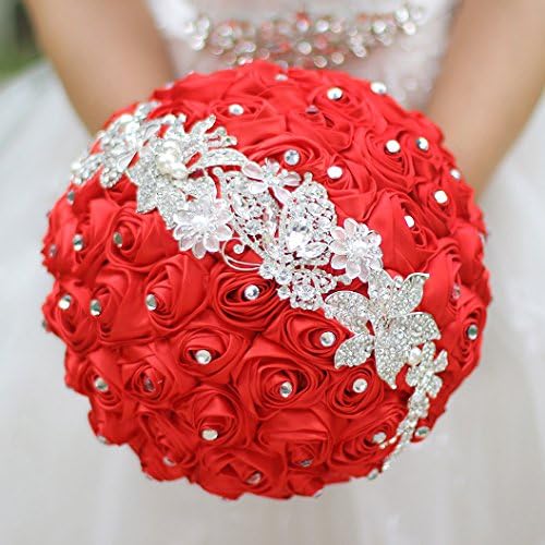 IFFO Bride segurando flores, casamento romântico de rosa colorida do buquê da noiva, buquês de noiva rosa roxo