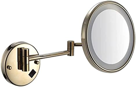 Espelho de maquiagem montado na parede-3/5/7/10x Glinificação 8 '' Girão de banheiro estendível em dois lados, espelho recarregável