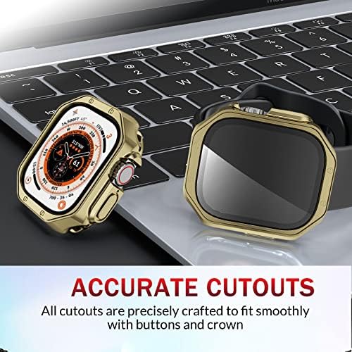 Caixa suave mecânica compatível com a caixa de protetor Apple Watch Ultra 49mm, pára -choque de proteção anti -arranhão de relógio