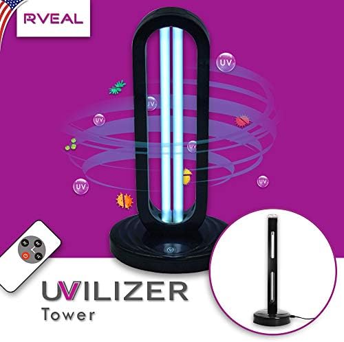 Rveal | Torre Uvilizer - desinfetante leve UV e lâmpada de esterilizador ultravioleta