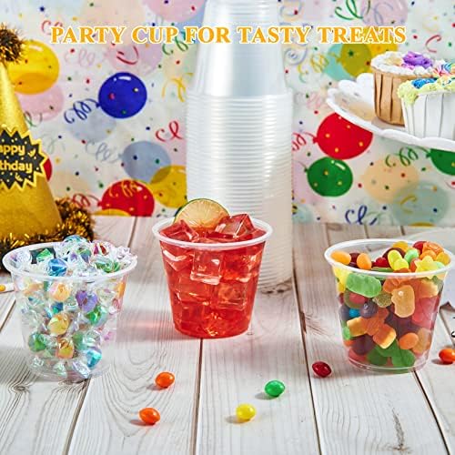 Lilymicky 600 pacote de 9 onças de copos de plástico, copos de plástico transparentes descartáveis, copos de festa