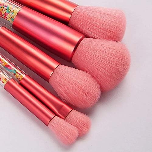 Slnfxc New 5pcs Lollipop Candy Crystal Makeup Brushes Definir uma ferramenta de maquiagem de escova de mistura de fundação colorida