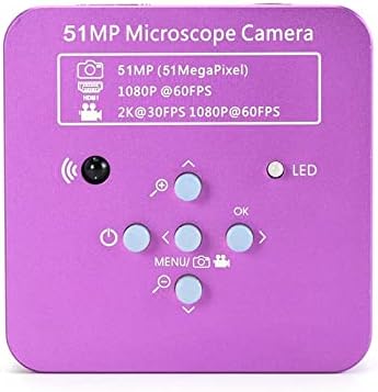 Kit de microscópio 2k 51mp 1080p 60fps Câmera de microscópio digital eletrônico 0,5x Adaptador de ocular 30mm 30,5m Adaptadores de lentes