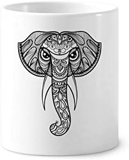 Pintar elefante companhia de dentes de dentes de dentes de dentes caneta caneca de cerâmica stand cup
