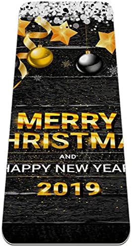Siebzeh 2019 Bolas de Natal estreladas por textura de madeira preta premium de ioga grossa matéria de borracha ecológica