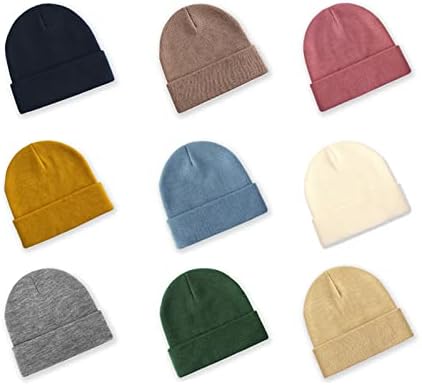Loerss tricotar chapéu de inverno para homens e mulheres - boné do tobogã para clima frio - chapéu de meia com nervuras,