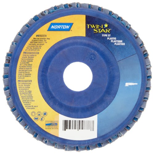 Norton redheat abrasivo disco, tipo 27, orifício roscado, apoio de plástico, alumina de cerâmica/zircônia, 4-1/2 dia.,