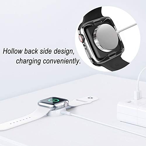 [2 pacote] Aladrs Screen Protector Case para a Apple Watch 40mm, capa ultrafina de proteção completa HD Compatível com Iwatch Series