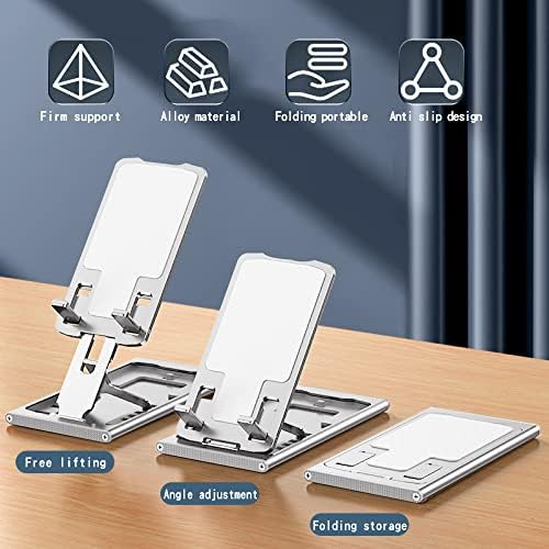 Stanho de telefone celular ollsa, suporte de telefone ajustável e dobrável para mesa, telefone portátil de alumínio para mobile compatível