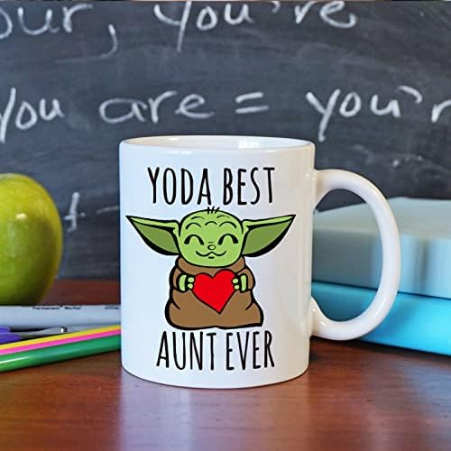 Presentes de aniversário da AMRIU Baby Yoda para tia, canecas fofas baby yoda presentes para tia engraçada ROVA CAUS