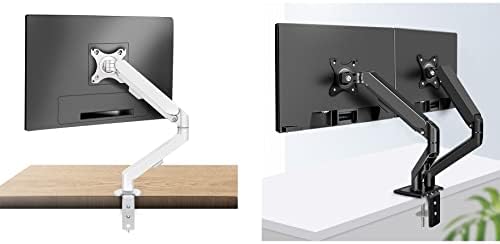Monitor Hillport Arm Spring Desk Monitor de montagem Montar suporte VESA por 17 a 30 polegadas MAX 19,8 libras Single & Dual M5W M22B