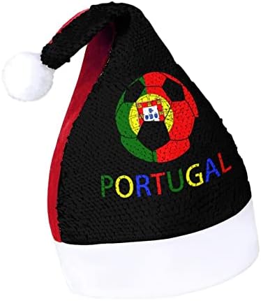Portugal Soccer Liginas Chapéus de Natal Santa Xmas para adultos Fantas de festa de Natal Merry