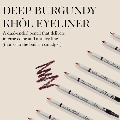 Jillian Dempsey Khôl Eyeliner: Lápis de delineador natural e impermeável com manchas embutidas e cor duradoura I Deep Borgonha