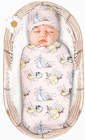 Baby Swaddle Blanket Berçário envolve o recém -nascido receptor com conjunto de gorro ， macio de bebês de bebê com um saco infantil para bebê para menino e menina presentes