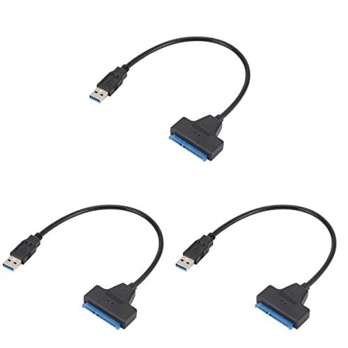 Adaptadores USB do cabo do disco rígido SOLustre 3pcs para preto para adaptador de unidades de adaptador, desktop