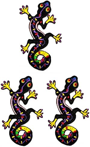 Kleenplus 3pcs. Chameleon Lizard Retro hippie boho 70