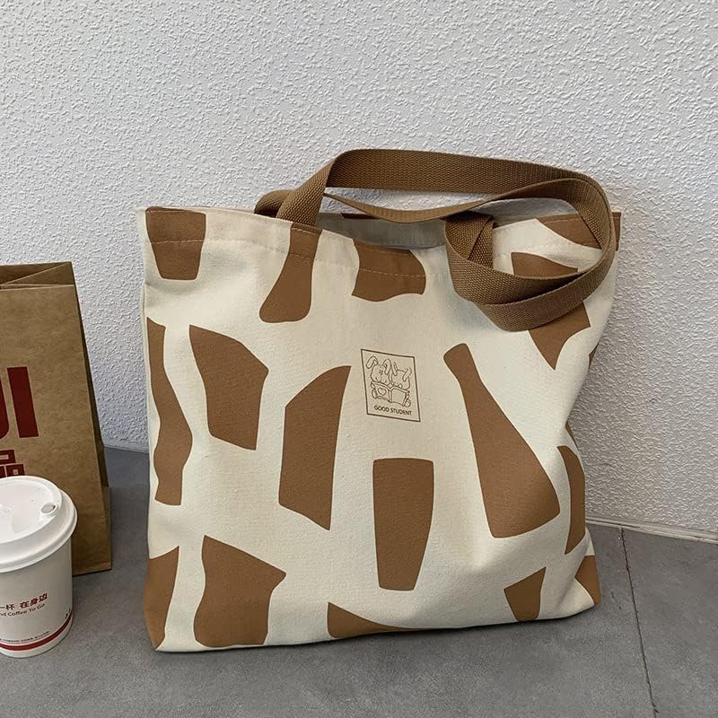 Bolsa de compras bolsa de sacola de tela reutilizável bolsa de ombro com bolso interno para comprador a vida cotidiana