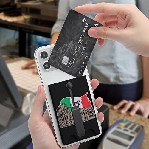 Itália Flag Roma Coliseu Adesivo Phone Grip Holder com Pop Out Stand dobrável Kickstand com impressão de design