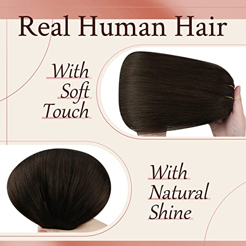 Clipe marrom ensolarado em extensões de cabelo para cabelos humanos reais 7pcs 2 clipe de cabelo humano marrom mais