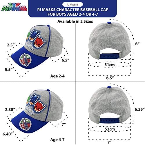 PJ Masks Bapa de beisebol de algodão para meninos com bordado
