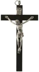 Devon Trading Small Black Wood Crucifix, 4
