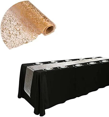 Urby Conjunto de toalha de mesa retangular de poliéster preto de 90 x 156 polegadas para a mesa de 8 a 10 pés que acompanha 10