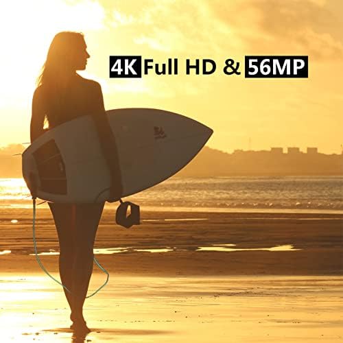 Câmera à prova d'água câmeras subaquáticas 4K30FPS 56MP Full HD Video Video Recorder Selfie Telas duplas Câmera digital