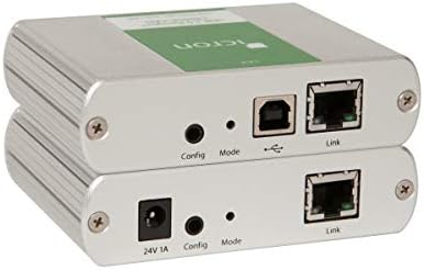 ICRON USB 2.0 RANGER 2304GE-LAN ​​4-porta USB 2.0 Ethernet LAN Extender System-NA Cordão de alimentação