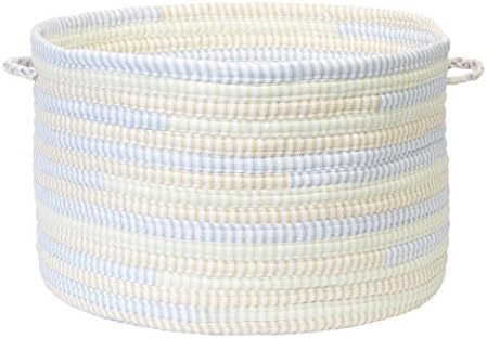 Colonial Mills Twinging Stripe Utility Basket, 18 por 12 polegadas, Starlight