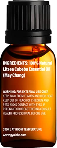 May Chang Oil & Lavender Oil - Gya Labs Sleep Sleep Fácil Conjunto para melhorar o sono e a respiração - de óleos essenciais terapêuticos pura - 2x10ml