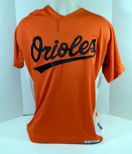 2007-08 Baltimore Orioles Bob McCrory 64 Game usou Orange Jersey BP Ext 48 9 - Jogo usada MLB Jerseys