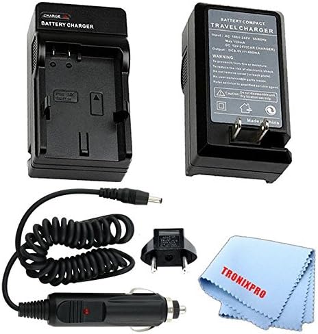 Carregador de casa/carro para baterias Nikon En-El3E e Olympus PSLM5 para e mais TronixPro Microfiber | MH-18