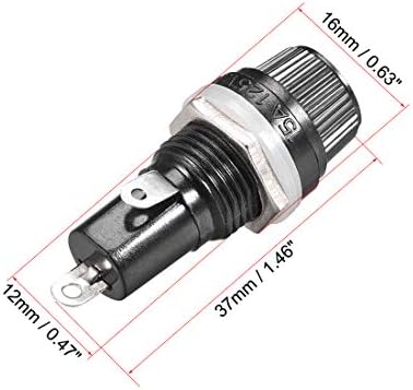 Painel de tampa de parafuso UXCELL Montado 5 x 20mm Polícia de fusível AC 125V/15A 250V/10A 10pcs