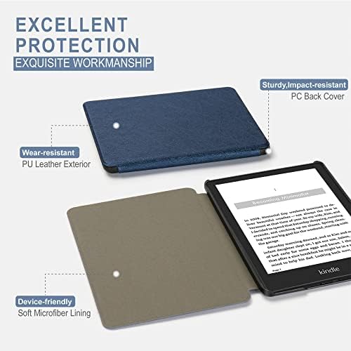 Case Fit Kindle 2019 Cover de couro - PU Flip Leather Smart Lightweight Cover capa para Kindle 2019 - Creative Spring Winter